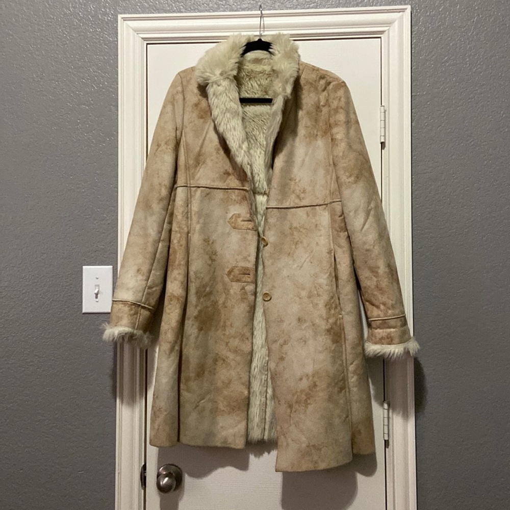 Sherpa Shearling Coat Womens M